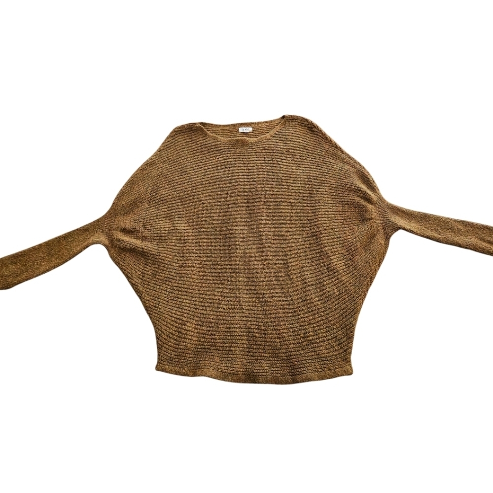 La Miel Ribbed Rust Dolman Sleeve Sweater WMNS Sz M